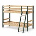 Litera de metal y madera de pino con escalera 200x100x150 cm