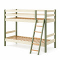 Litera de Madera en Verde y Beige