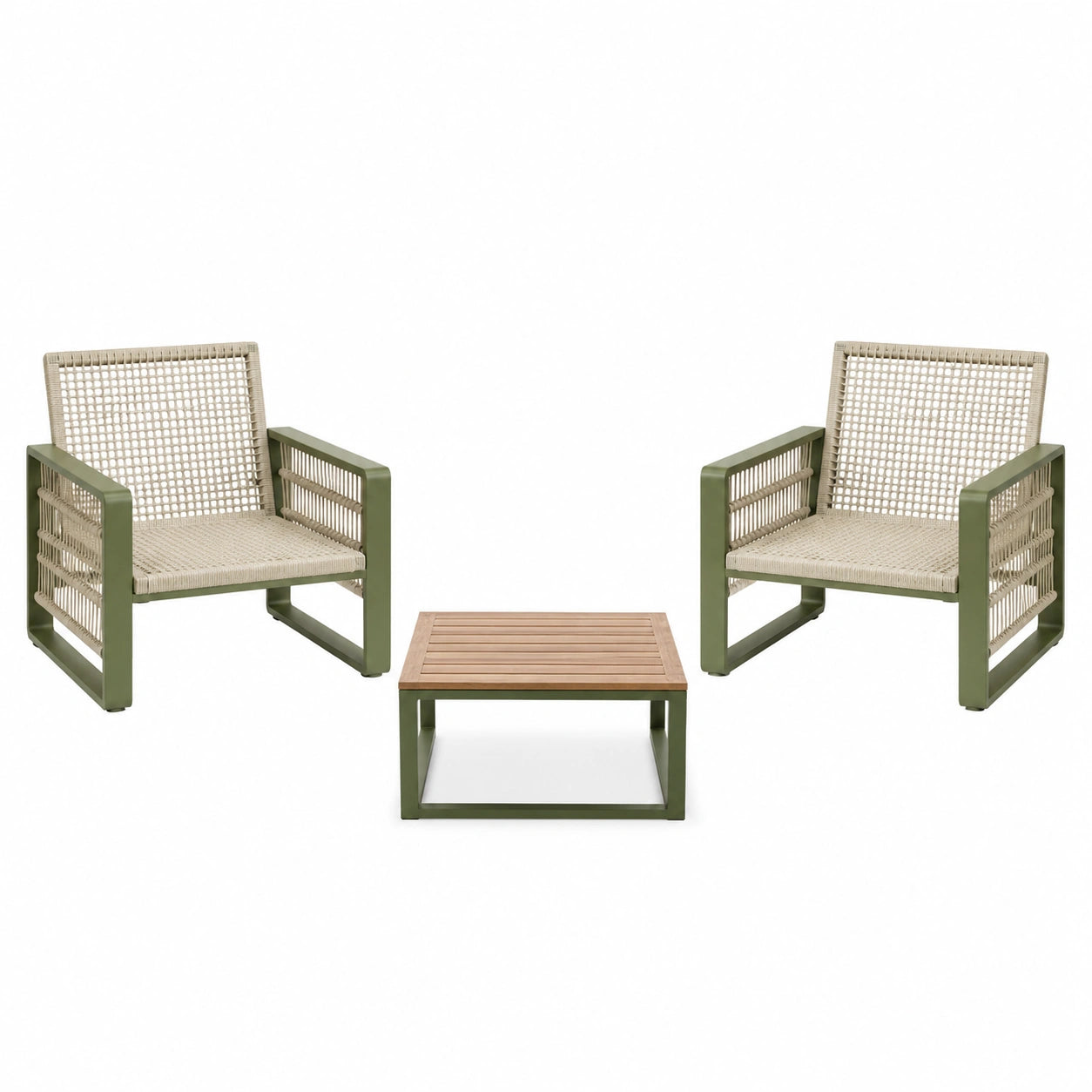Set de Muebles de Jardín de Aluminio con Sillas y Mesa