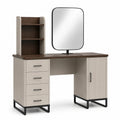 Tocador con Espejo Rectangular, Madera y Metal