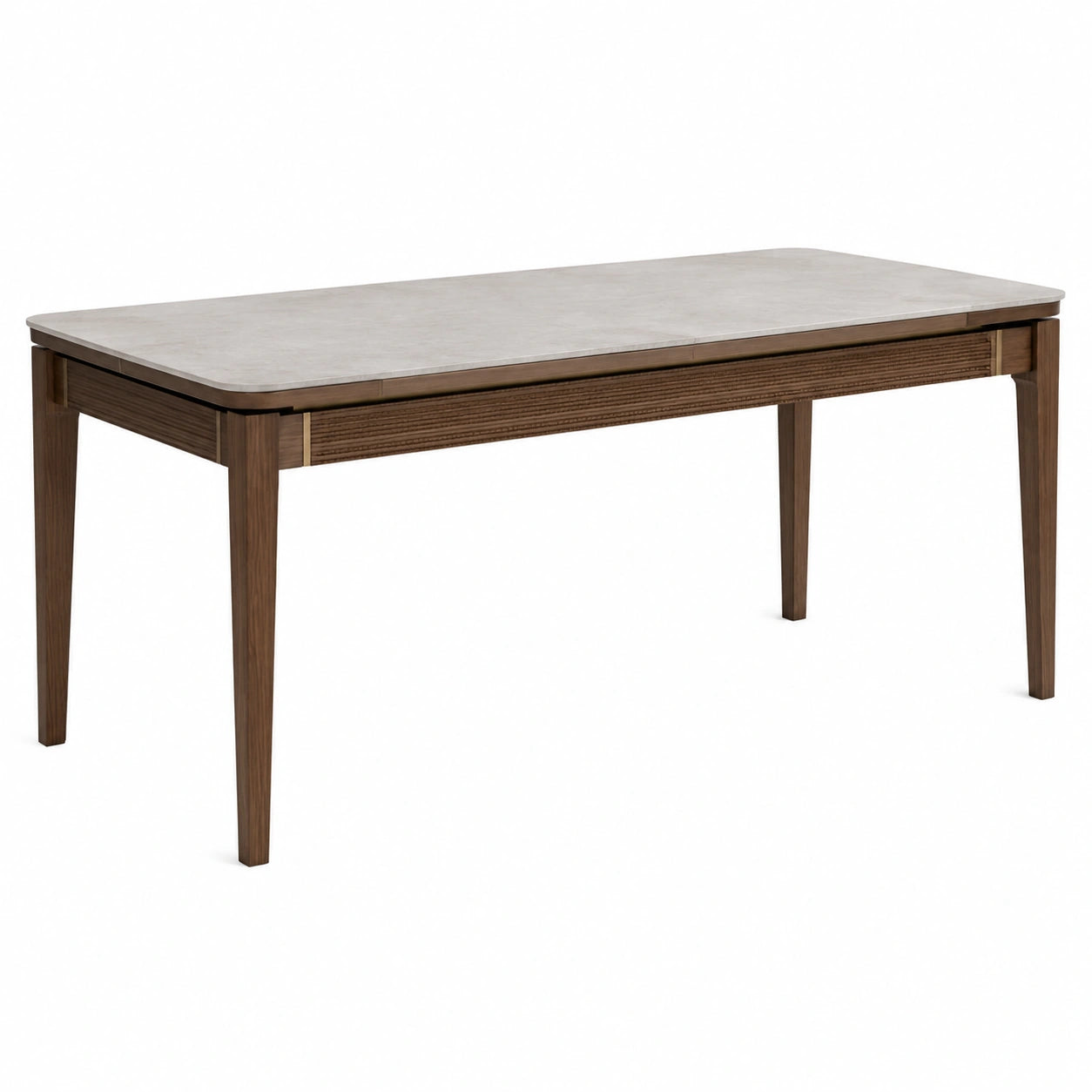 Mesa de comedor rectangular de madera y mármol 150x80x75 cm