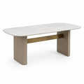 Mesa de comedor de mármol y metal 180x90x75 cm