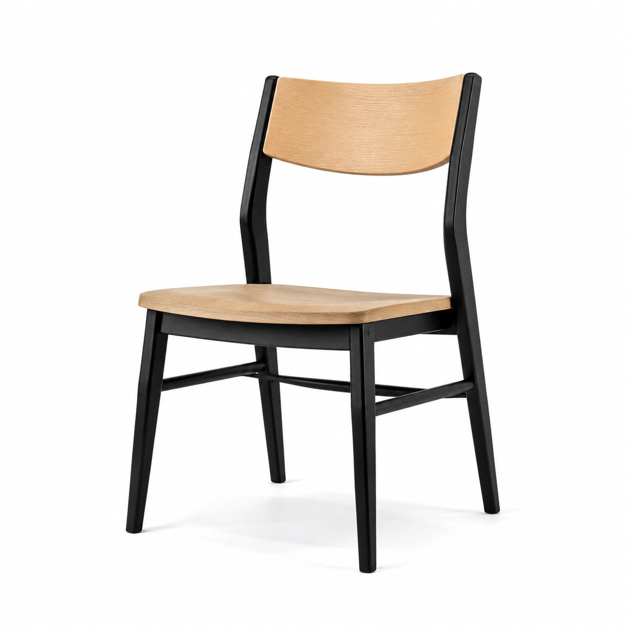 Silla de metal y madera chapa 45x50x80 cm