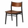 Silla de Madera y Metal Negro 45 x 53 x 85 cm