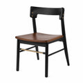Silla de Madera y Metal Negro/Marrón