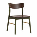 Silla de Madera y Metal Marrón y Verde