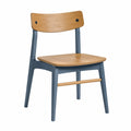 Silla de Madera y Metal Azul